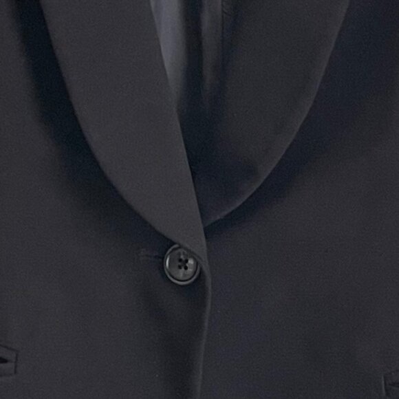 DKNY Women's Size 8 One Button Suit Jacket Black Single Breasted - Picture 3 of 8